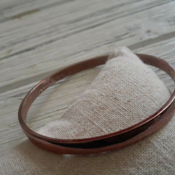 Kate Spade Designer rose gold Plated bangle bracelet Stackable - Picture 2 of 4